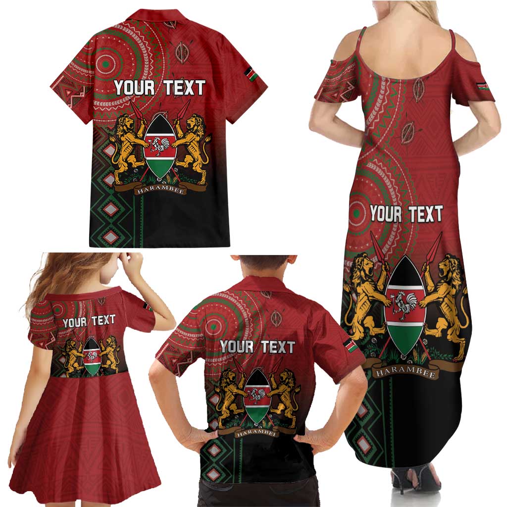 Personalised Kenya Jamhuri Day Family Matching Summer Maxi Dress and Hawaiian Shirt One Nation One Flag One People LT05 - Wonder Print Shop
