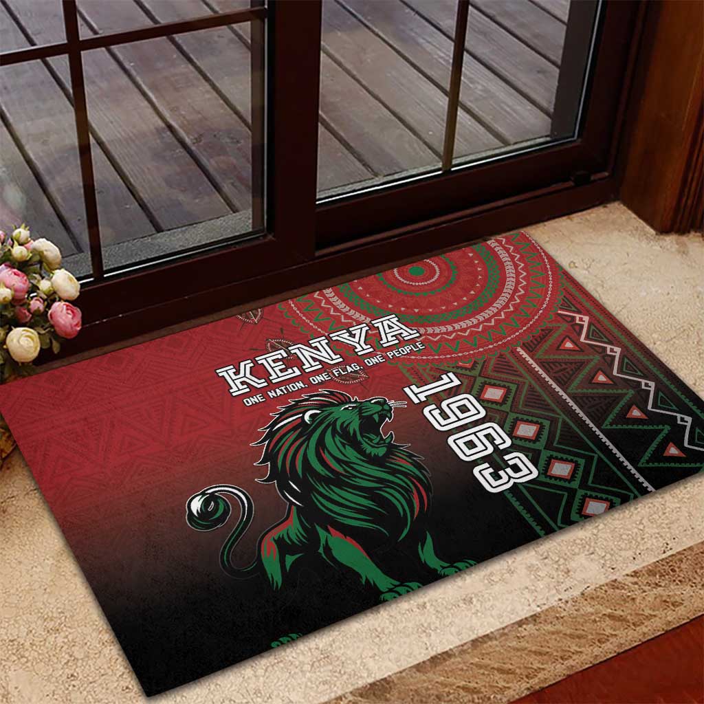 Kenya Jamhuri Day Rubber Doormat One Nation One Flag One People LT05 - Wonder Print Shop