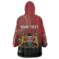 Personalised Kenya Jamhuri Day Wearable Blanket Hoodie One Nation One Flag One People LT05 - Wonder Print Shop
