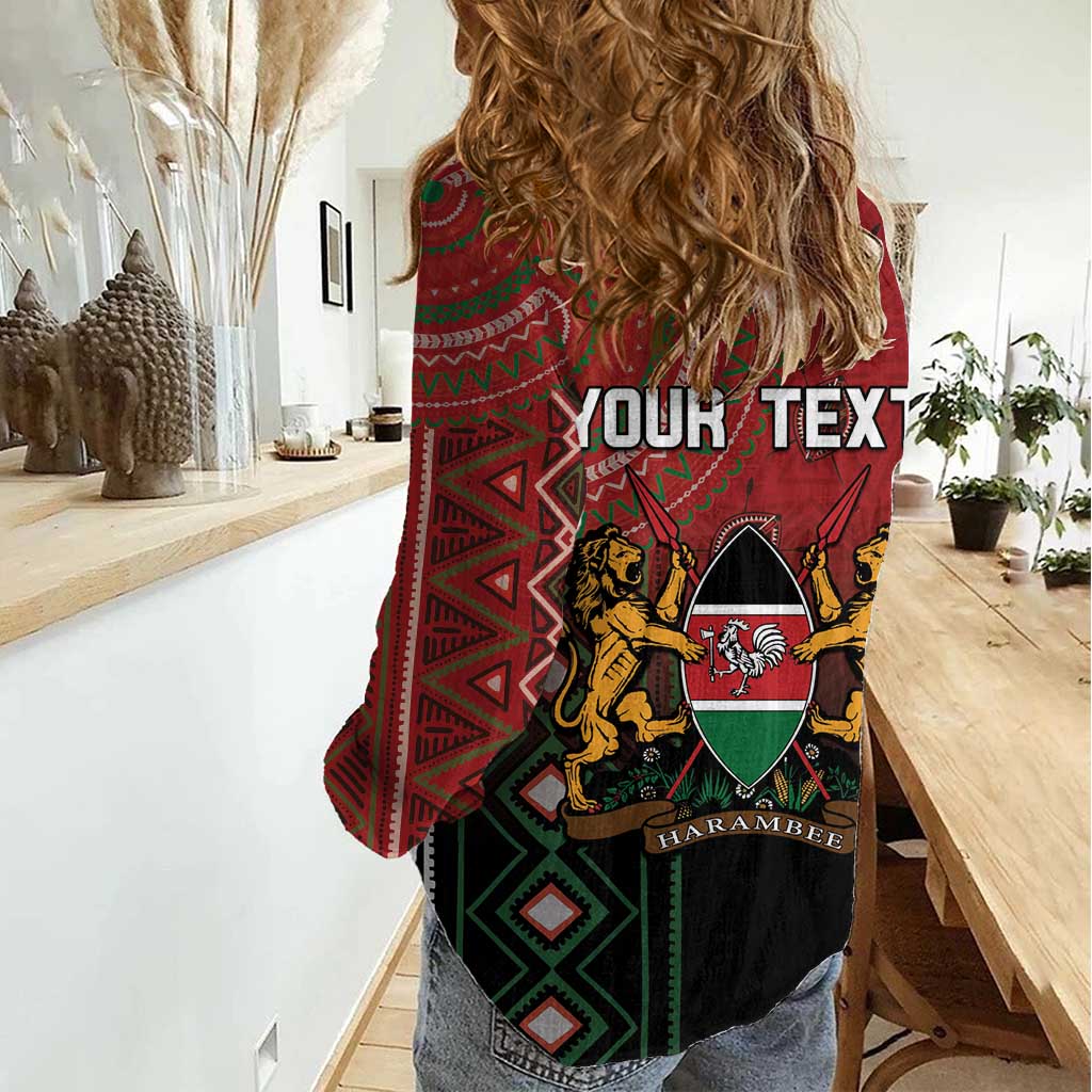 Personalised Kenya Jamhuri Day Women Casual Shirt One Nation One Flag One People LT05 - Wonder Print Shop