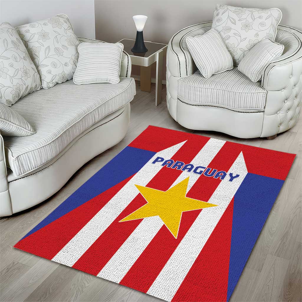 Paraguay Star Football Area Rug Go Albirroja