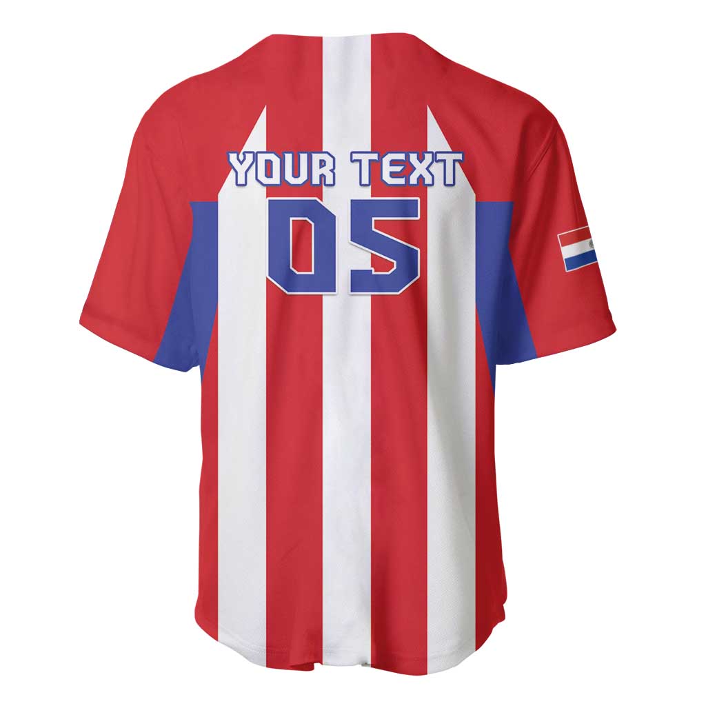 Custom Paraguay Star Football Baseball Jersey Go Albirroja