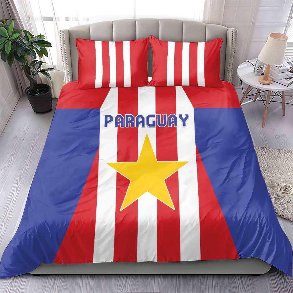 Paraguay Star Football Bedding Set Go Albirroja