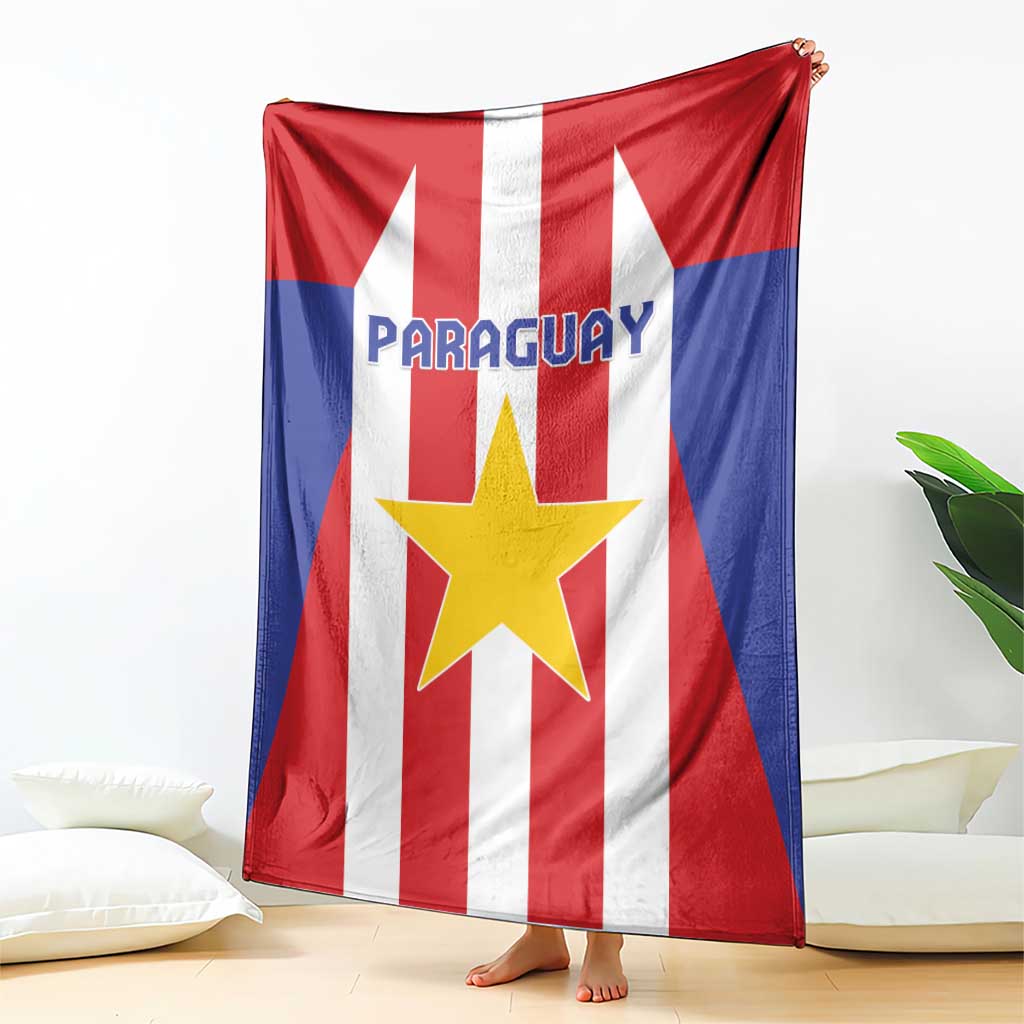 Paraguay Star Football Blanket Go Albirroja