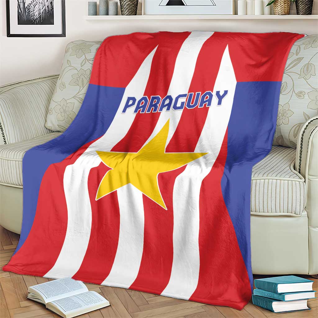 Paraguay Star Football Blanket Go Albirroja