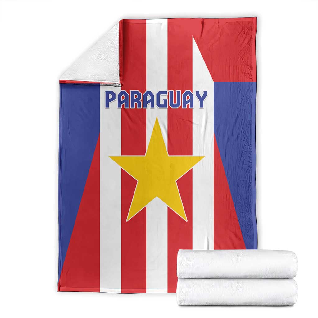 Paraguay Star Football Blanket Go Albirroja