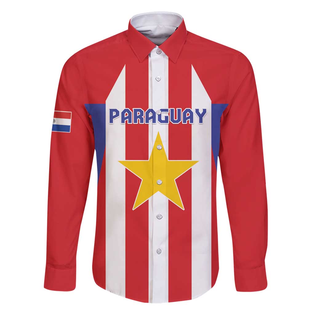 Custom Paraguay Star Football Family Matching Puletasi and Hawaiian Shirt Go Albirroja