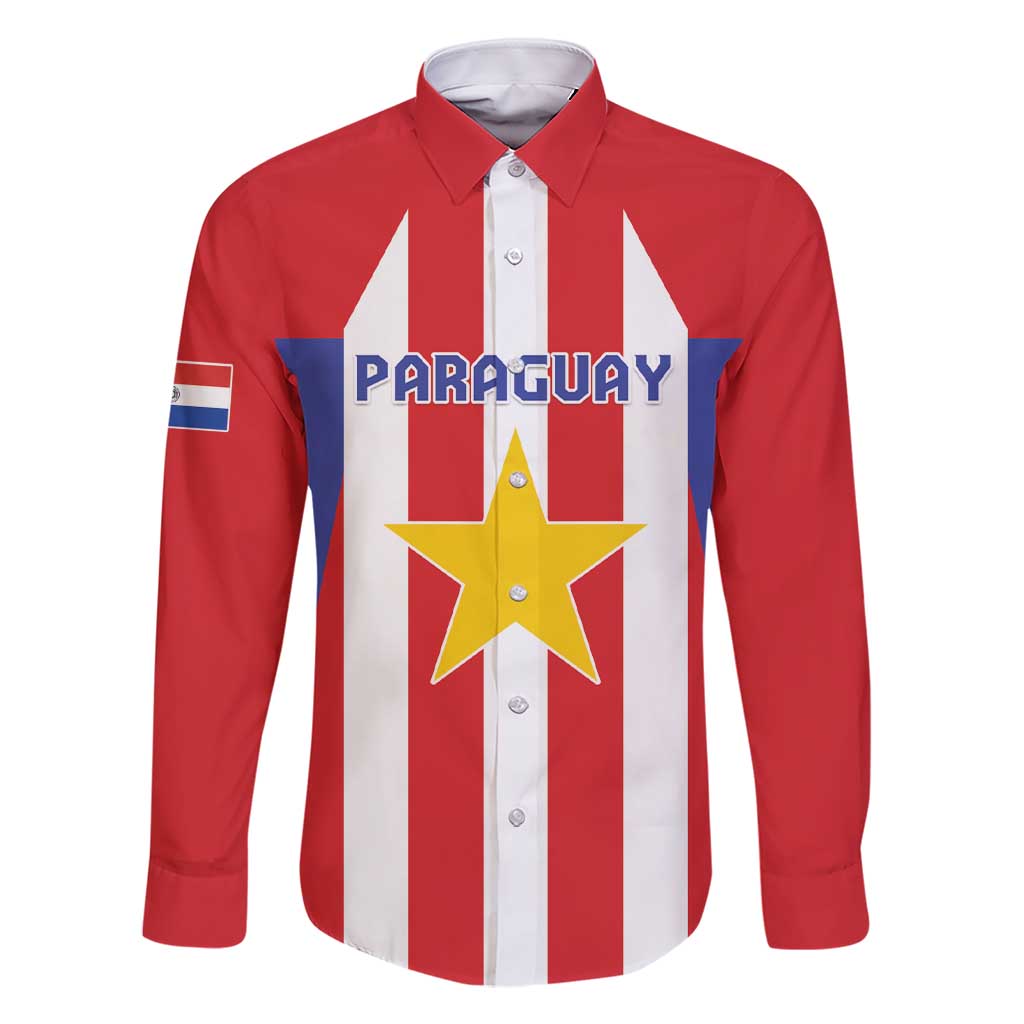Custom Paraguay Star Football Family Matching Short Sleeve Bodycon Dress and Hawaiian Shirt Go Albirroja