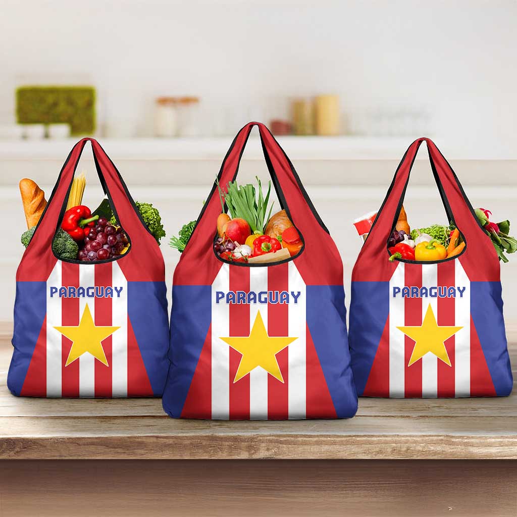 Paraguay Star Football Grocery Bag Go Albirroja
