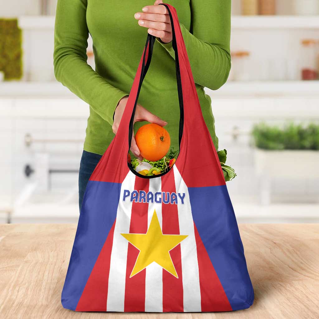 Paraguay Star Football Grocery Bag Go Albirroja