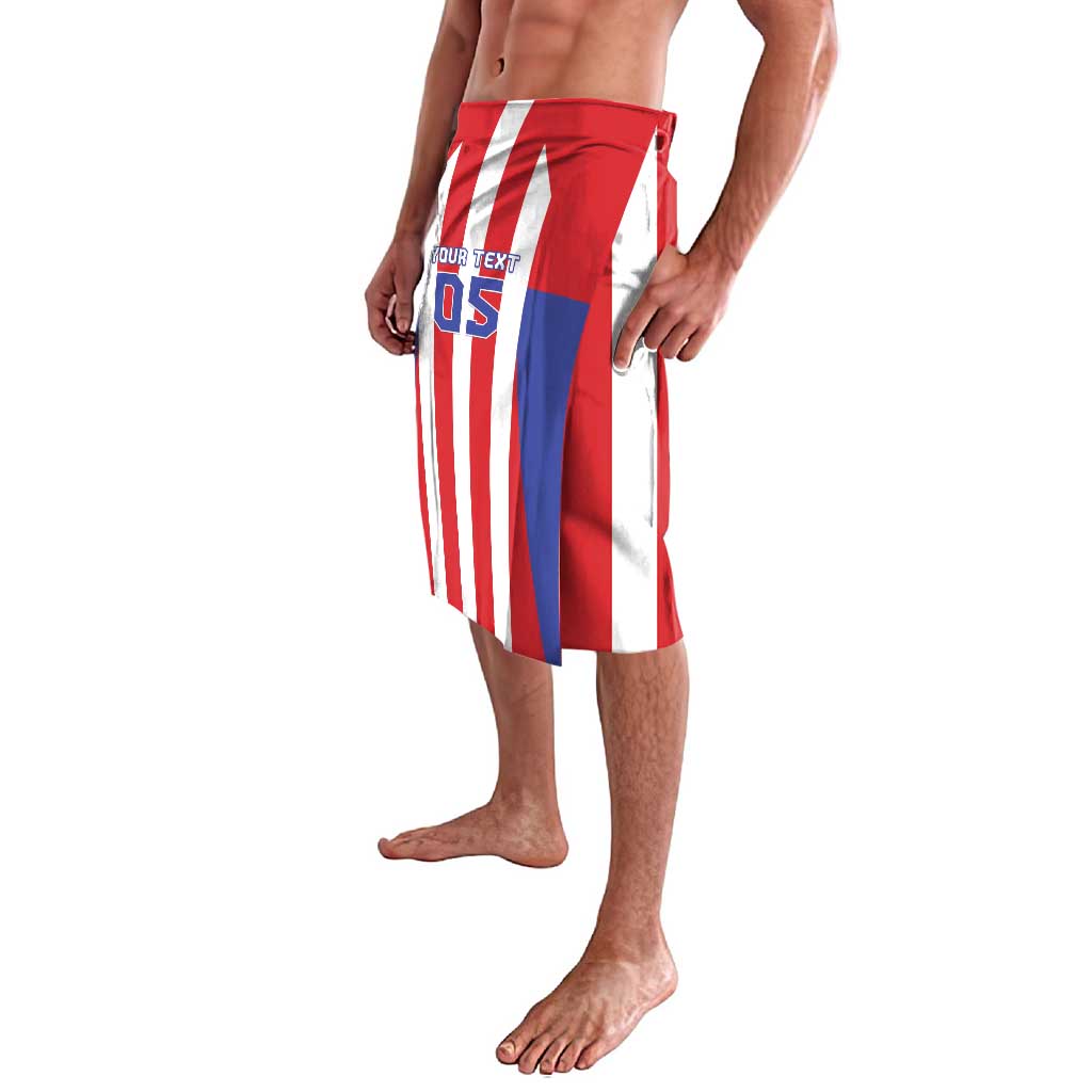 Custom Paraguay Star Football Lavalava Go Albirroja