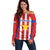 Custom Paraguay Star Football Off Shoulder Sweater Go Albirroja