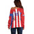Custom Paraguay Star Football Off Shoulder Sweater Go Albirroja