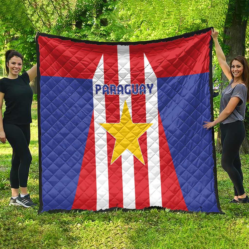 Paraguay Star Football Quilt Go Albirroja