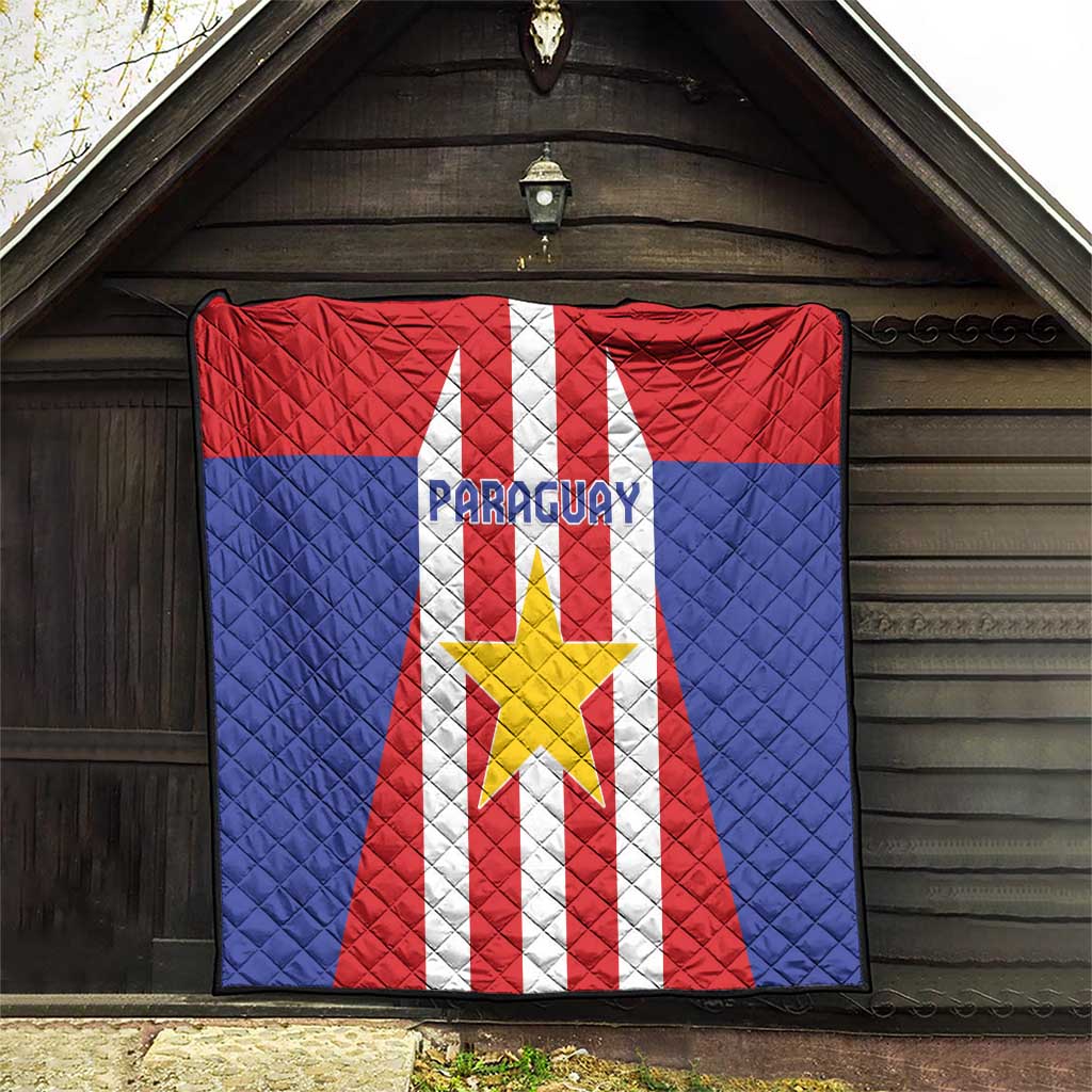 Paraguay Star Football Quilt Go Albirroja