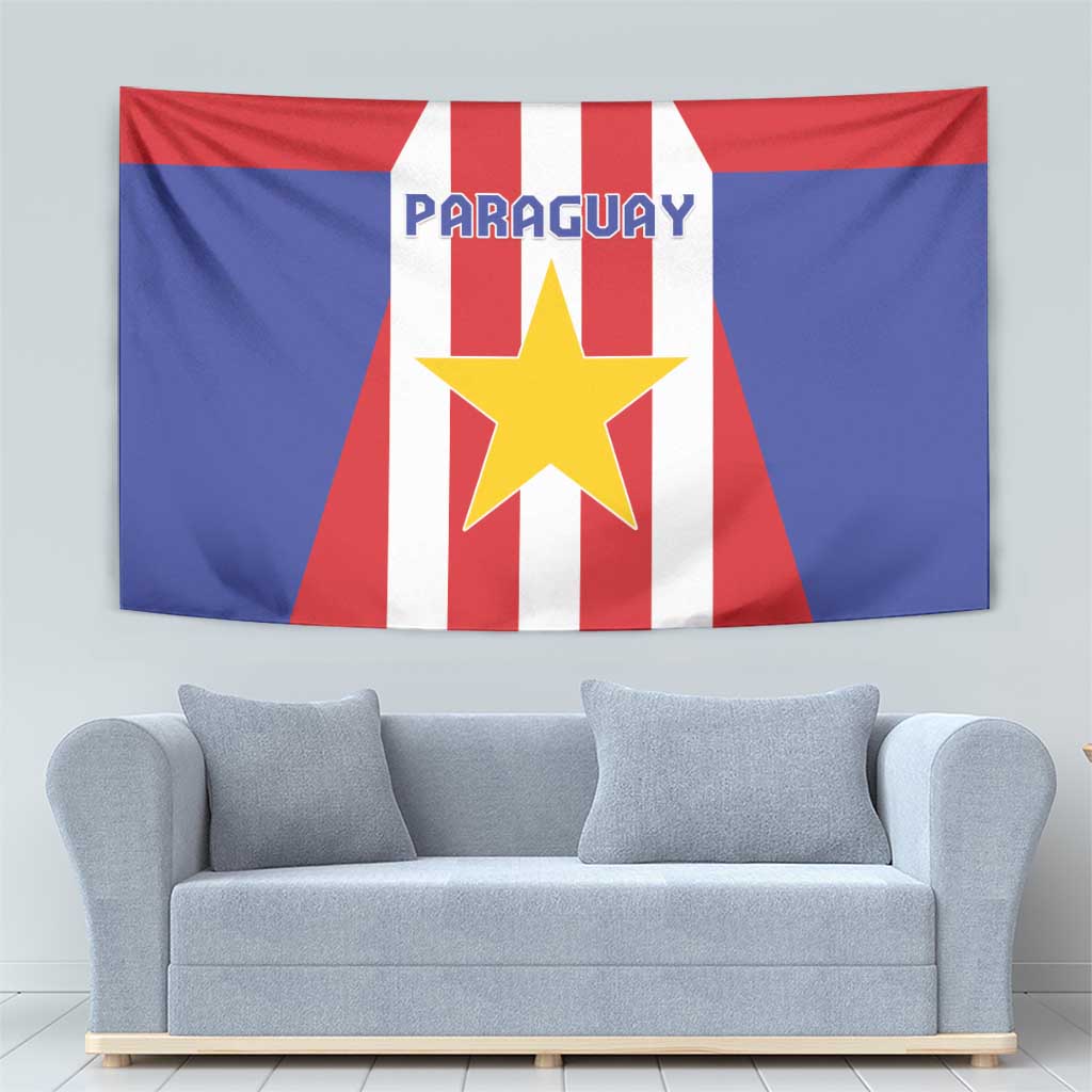 Paraguay Star Football Tapestry Go Albirroja