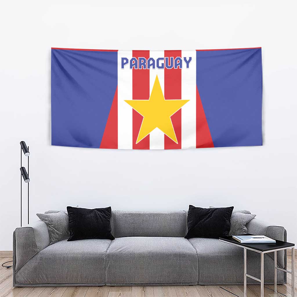 Paraguay Star Football Tapestry Go Albirroja