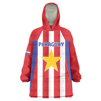 Custom Paraguay Star Football Wearable Blanket Hoodie Go Albirroja