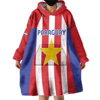Custom Paraguay Star Football Wearable Blanket Hoodie Go Albirroja