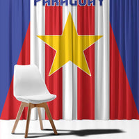 Paraguay Star Football Window Curtain Go Albirroja