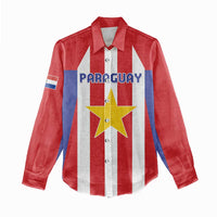 Custom Paraguay Star Football Women Casual Shirt Go Albirroja