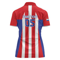 Custom Paraguay Star Football Women Polo Shirt Go Albirroja