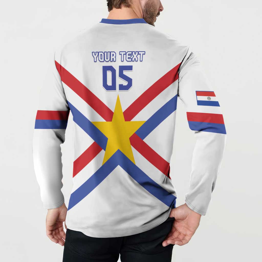 Custom Paraguay Football Button Sweatshirt Unique Style