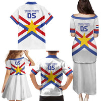 Custom Paraguay Football Family Matching Puletasi and Hawaiian Shirt Unique Style