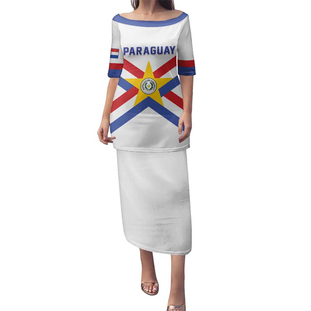 Custom Paraguay Football Family Matching Puletasi and Hawaiian Shirt Unique Style