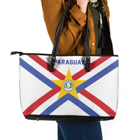 Paraguay Football Leather Tote Bag Unique Style