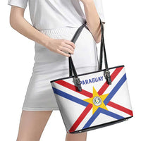 Paraguay Football Leather Tote Bag Unique Style