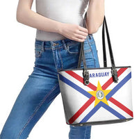 Paraguay Football Leather Tote Bag Unique Style
