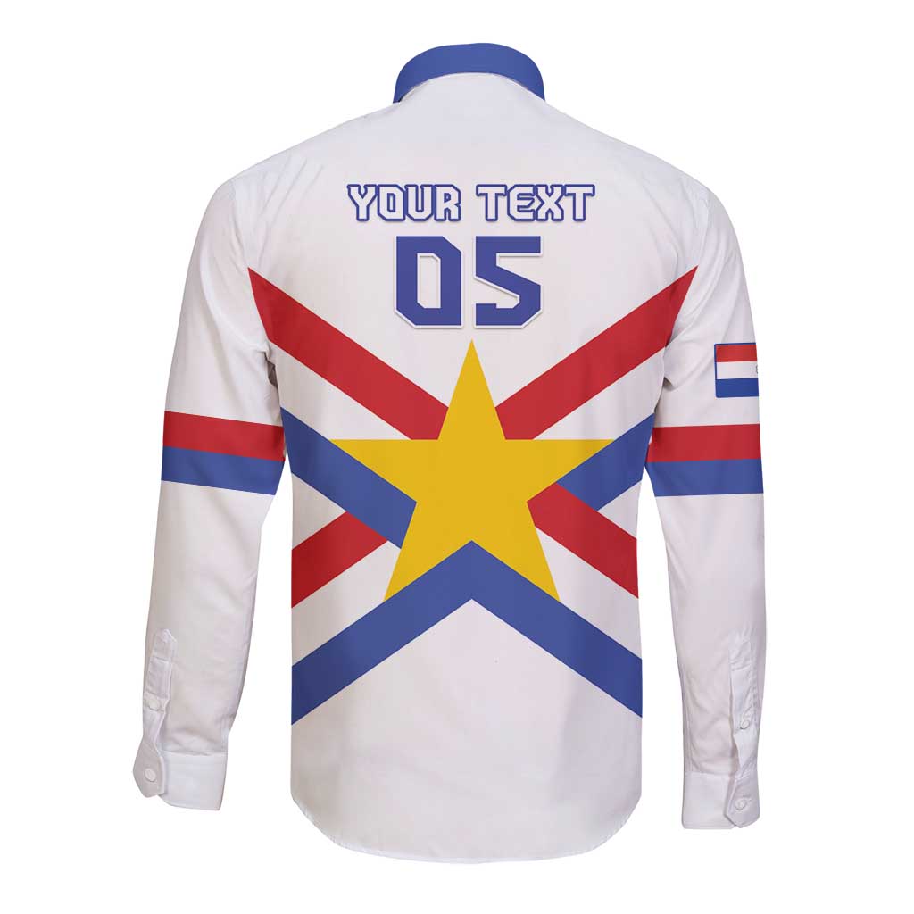 Custom Paraguay Football Long Sleeve Button Shirt Unique Style