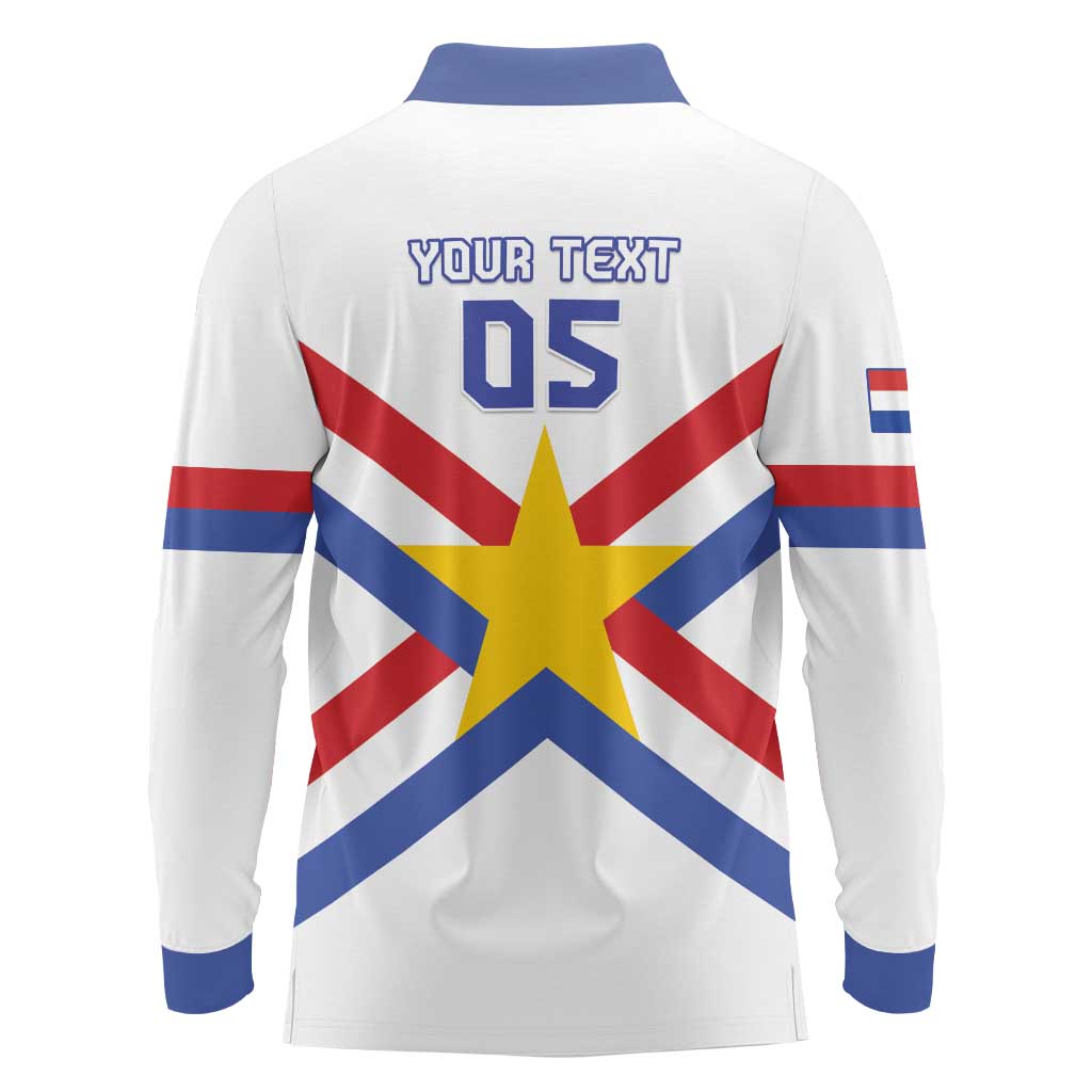 Custom Paraguay Football Long Sleeve Polo Shirt Unique Style