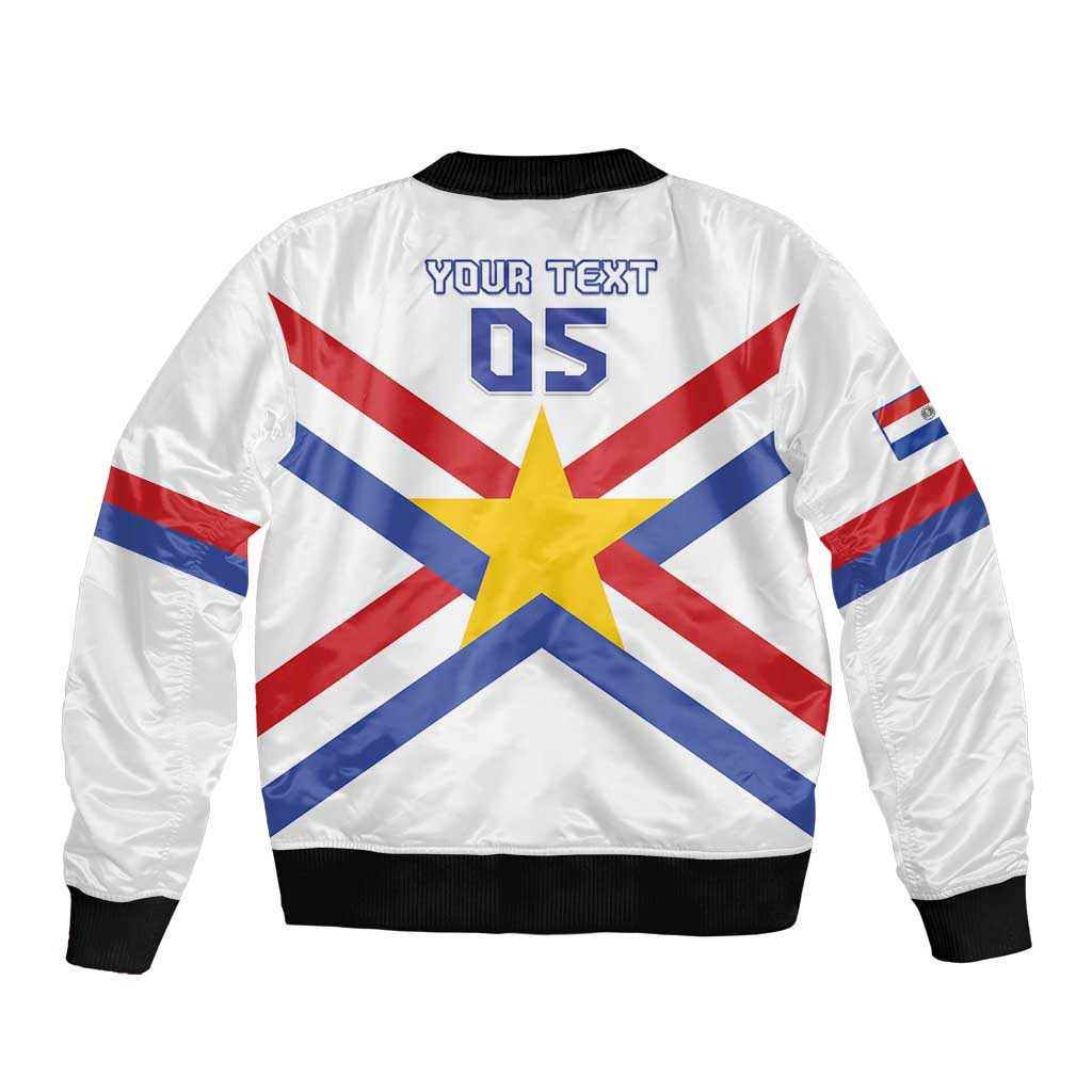 Custom Paraguay Football Sleeve Zip Bomber Jacket Unique Style