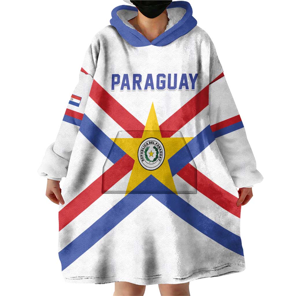Custom Paraguay Football Wearable Blanket Hoodie Unique Style