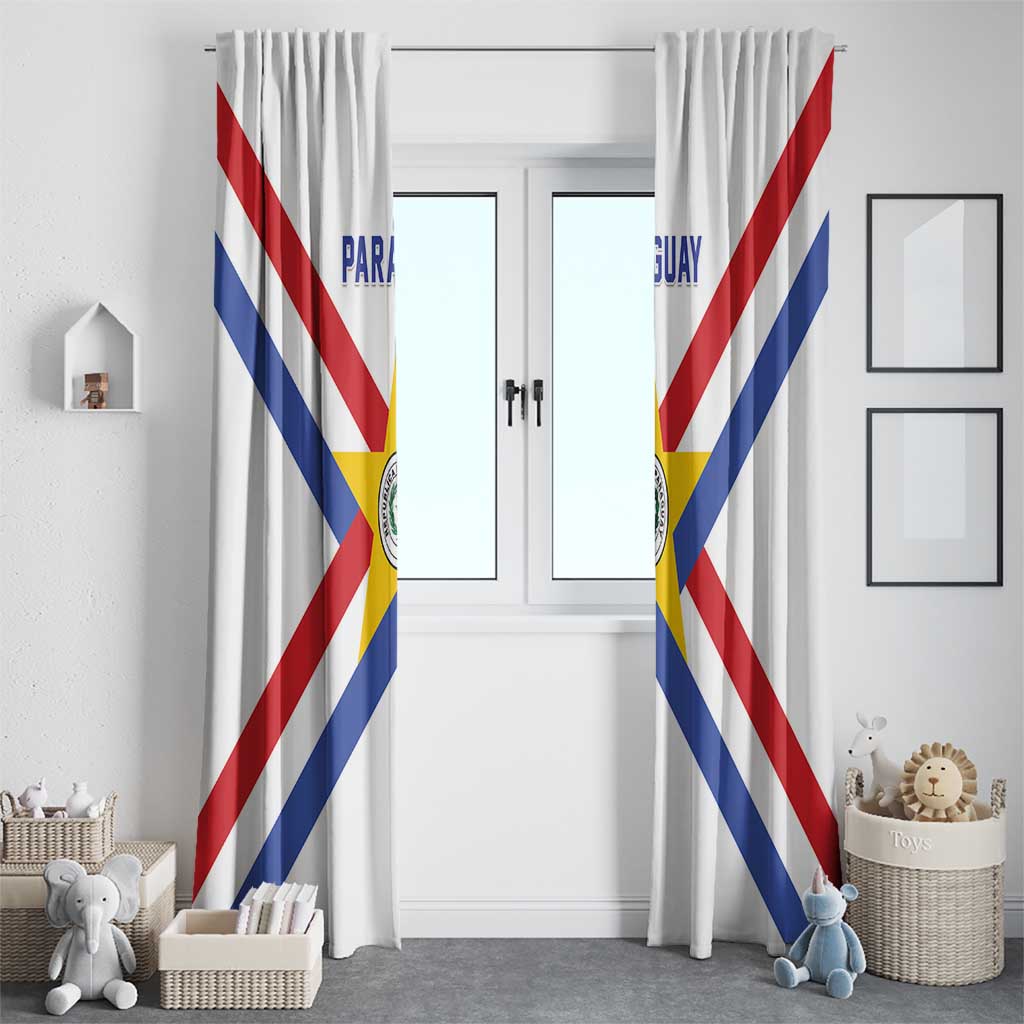 Paraguay Football Window Curtain Unique Style