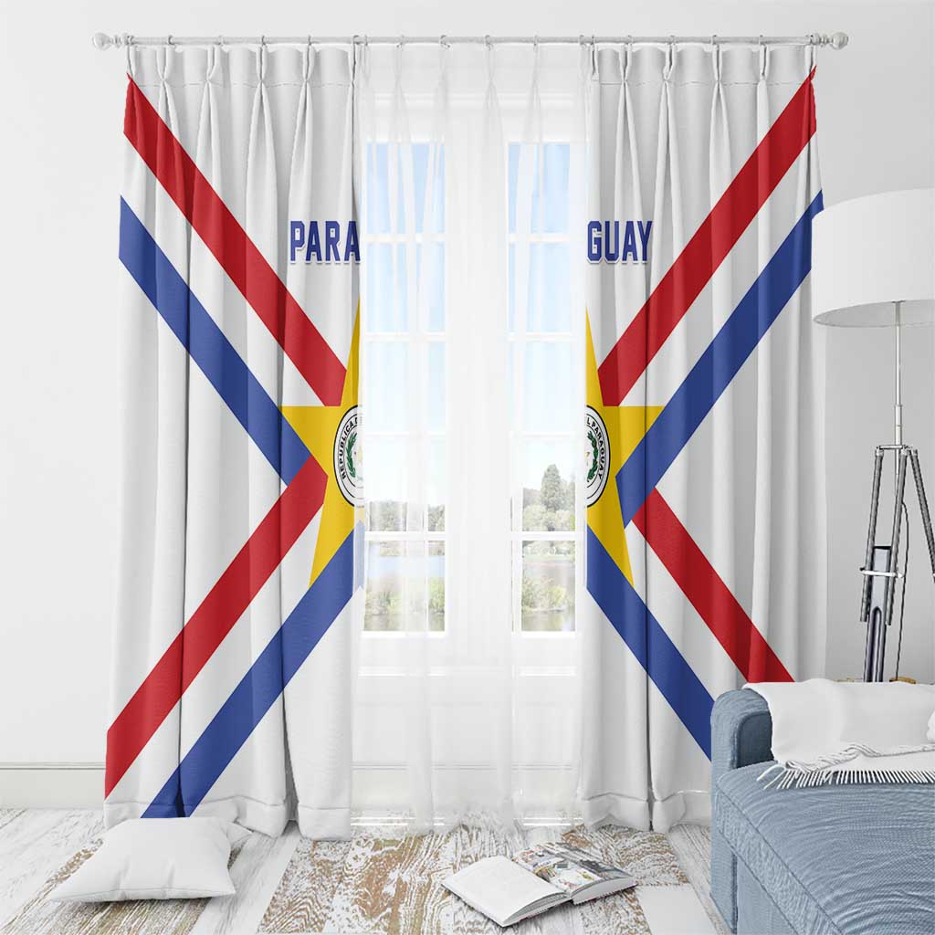 Paraguay Football Window Curtain Unique Style