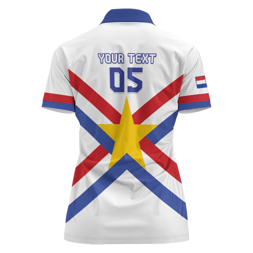 Custom Paraguay Football Women Polo Shirt Unique Style
