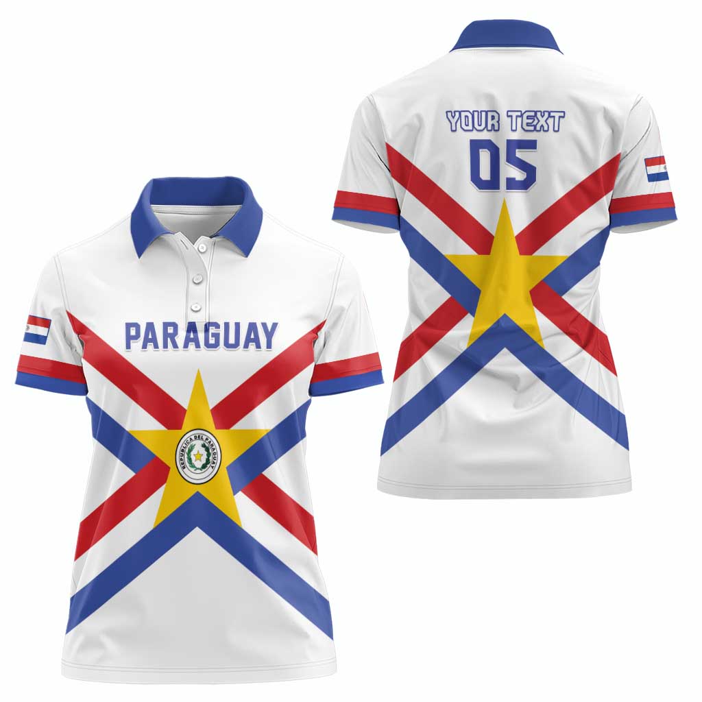 Custom Paraguay Football Women Polo Shirt Unique Style