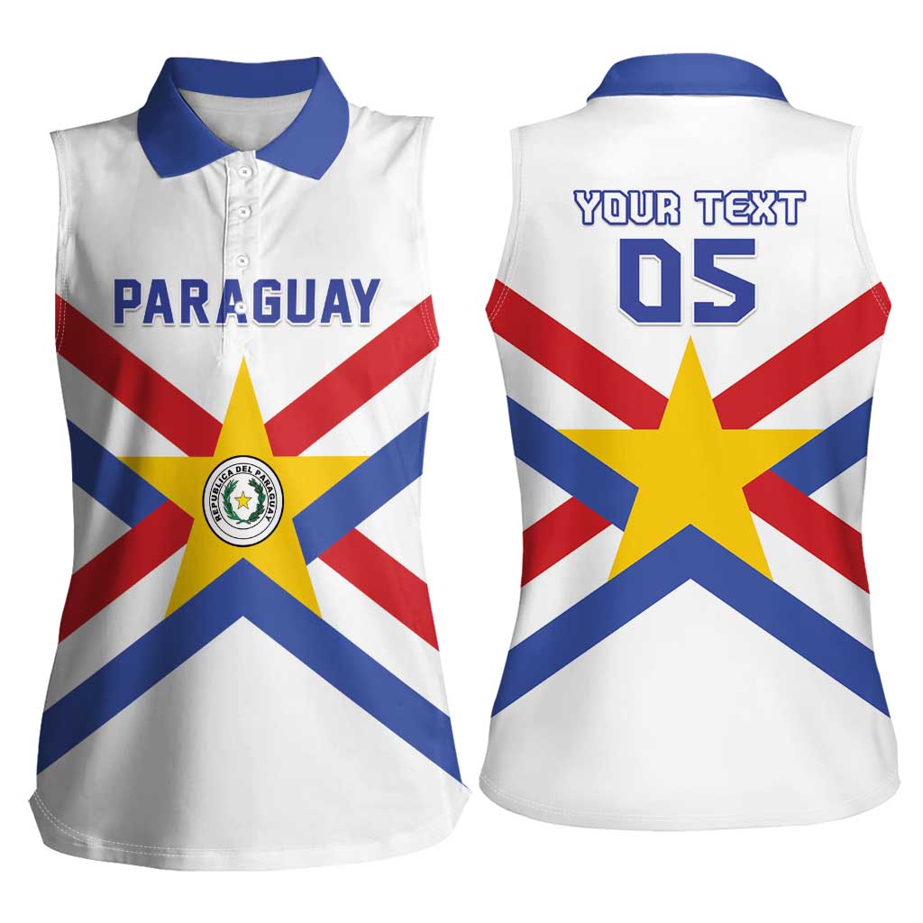 Custom Paraguay Football Women Sleeveless Polo Shirt Unique Style