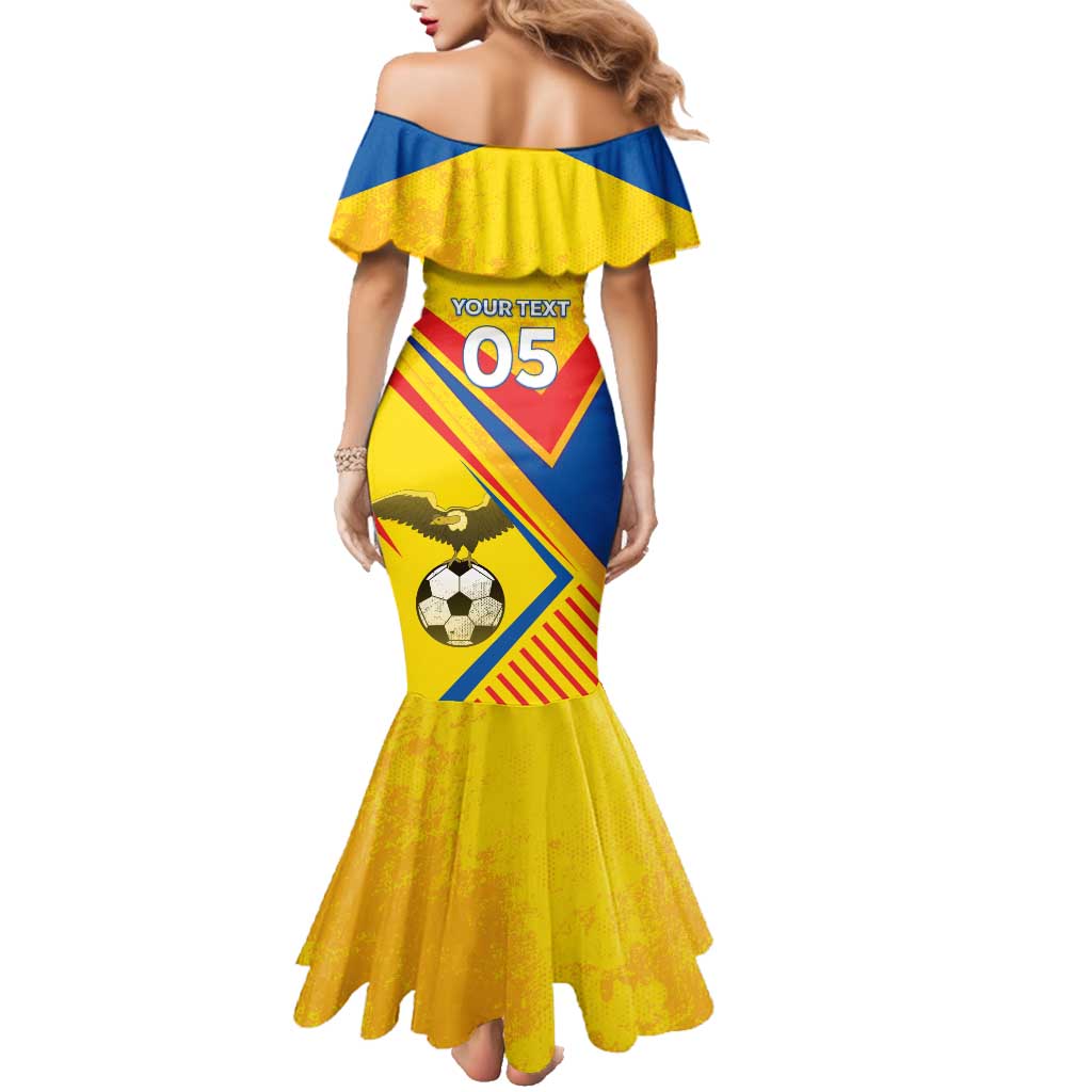 Custom Ecuador Football Family Matching Mermaid Dress and Hawaiian Shirt La Tricolor Sporty Style