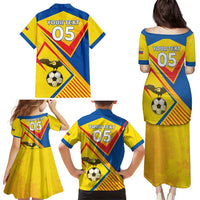 Custom Ecuador Football Family Matching Puletasi and Hawaiian Shirt La Tricolor Sporty Style