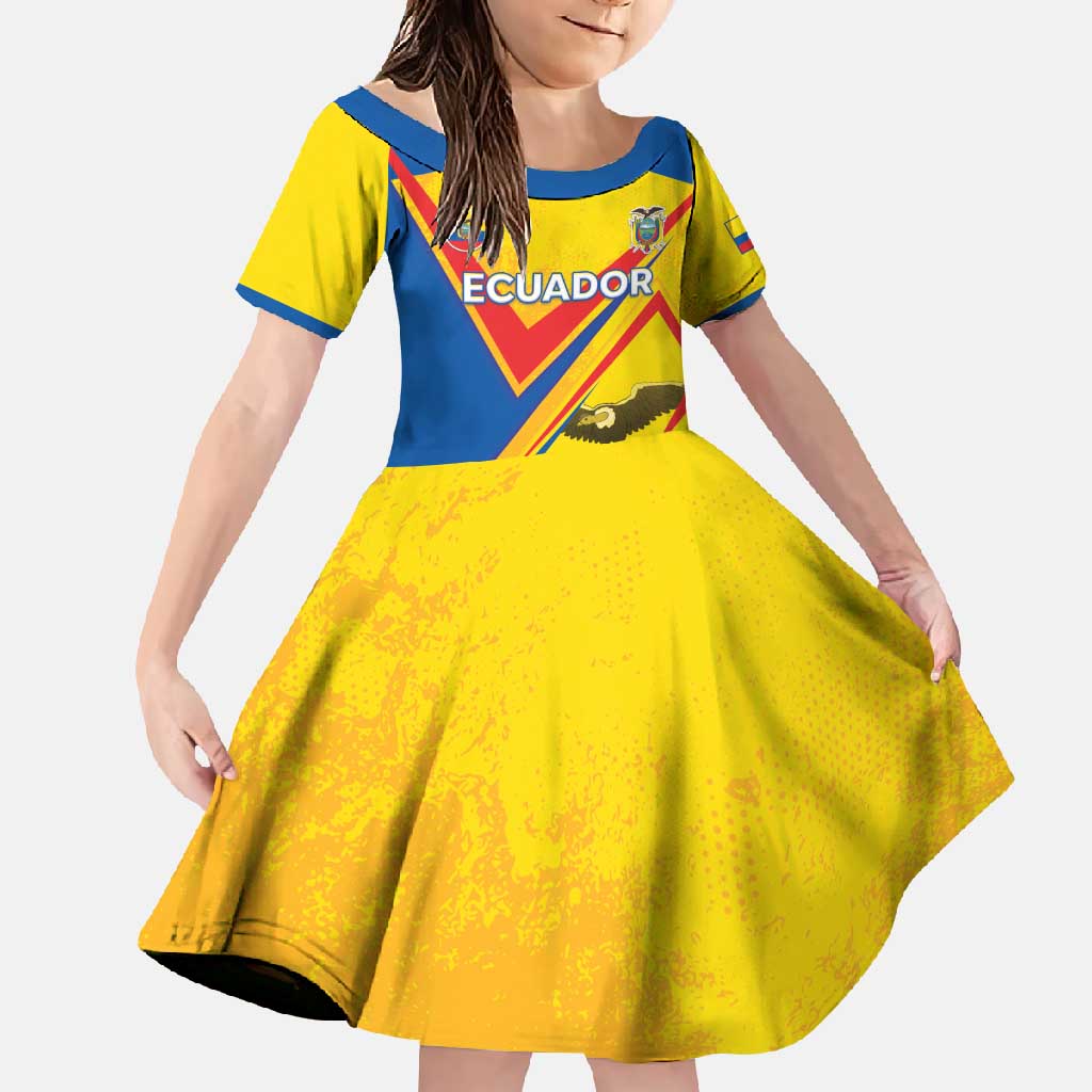 Custom Ecuador Football Family Matching Tank Maxi Dress and Hawaiian Shirt La Tricolor Sporty Style