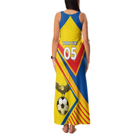 Custom Ecuador Football Family Matching Tank Maxi Dress and Hawaiian Shirt La Tricolor Sporty Style