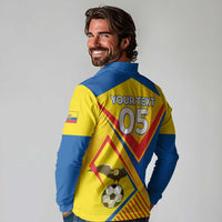 Custom Ecuador Football Long Sleeve Polo Shirt La Tricolor Sporty Style