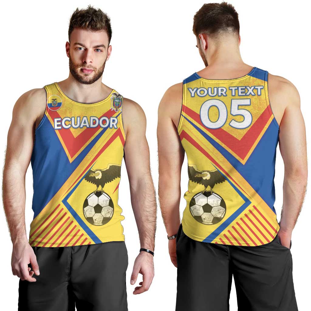 Custom Ecuador Football Men Tank Top La Tricolor Sporty Style