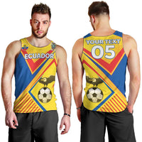 Custom Ecuador Football Men Tank Top La Tricolor Sporty Style