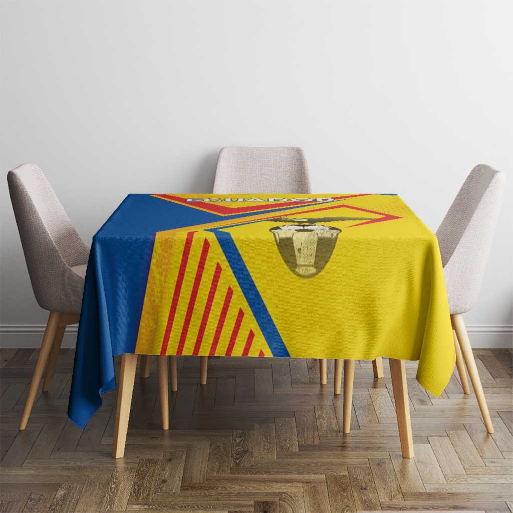 Ecuador Football Tablecloth La Tricolor Sporty Style
