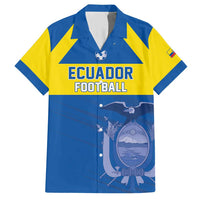Custom Ecuador Football Family Matching Short Sleeve Bodycon Dress and Hawaiian Shirt Go Champions